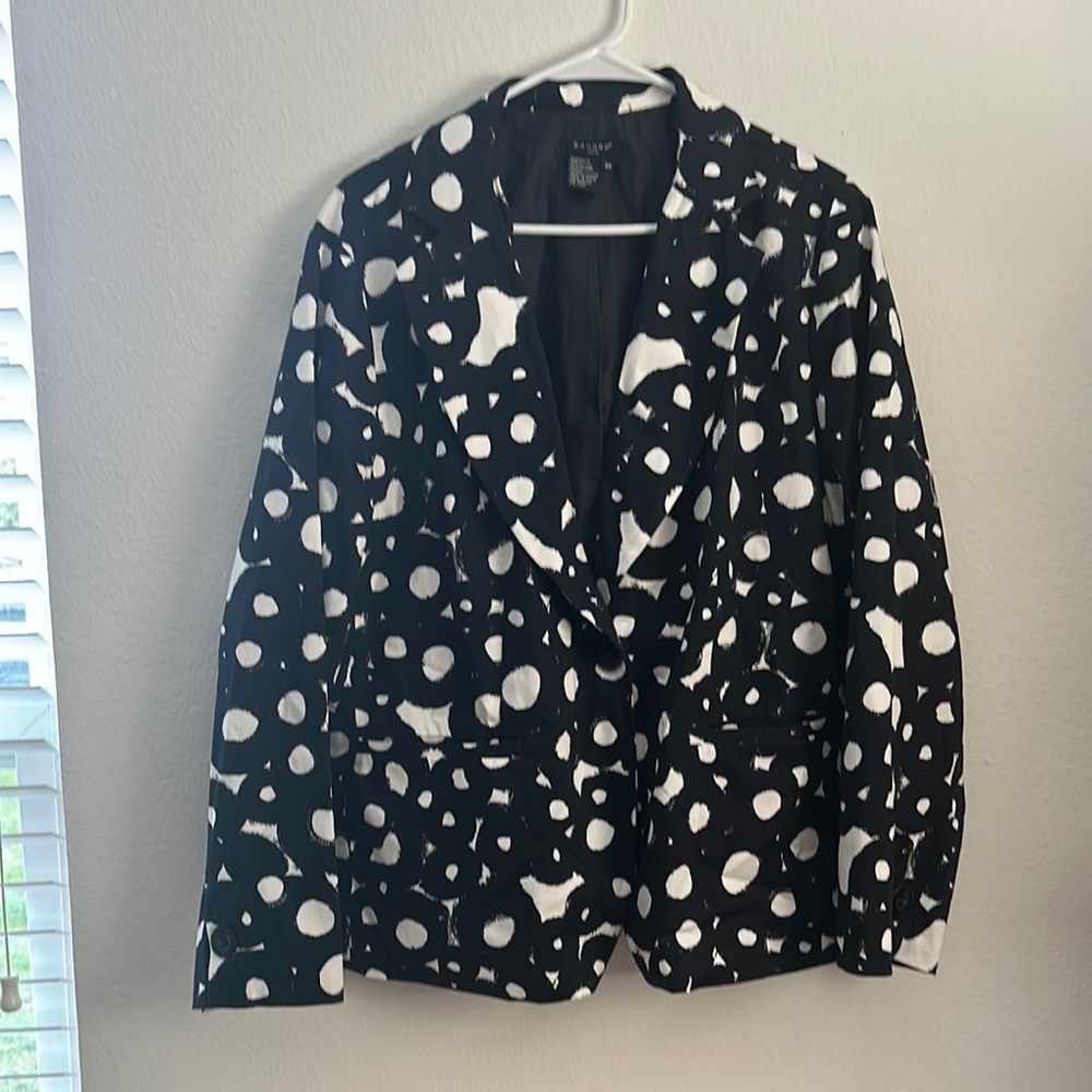 Black and White Polka Dot Women's Jacket